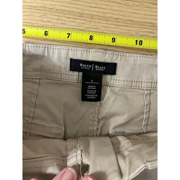 White House Black Market Pants Tan Skinny Leg Cut Cargo Pants Size 6 - Picture 10 of 16